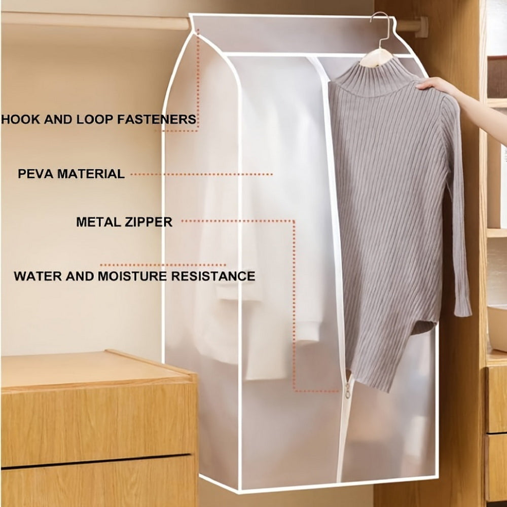 90cm Clothes Dust Cover Wardrobe Cloth Cover Clothes Storage Bag For Garments Suits Dresses Coats V324-STOBAGCLEAR-90CM