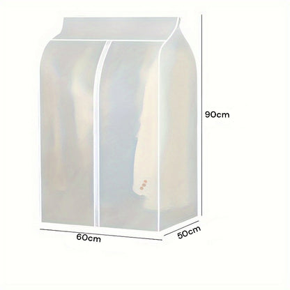 90cm Clothes Dust Cover Wardrobe Cloth Cover Clothes Storage Bag For Garments Suits Dresses Coats V324-STOBAGCLEAR-90CM