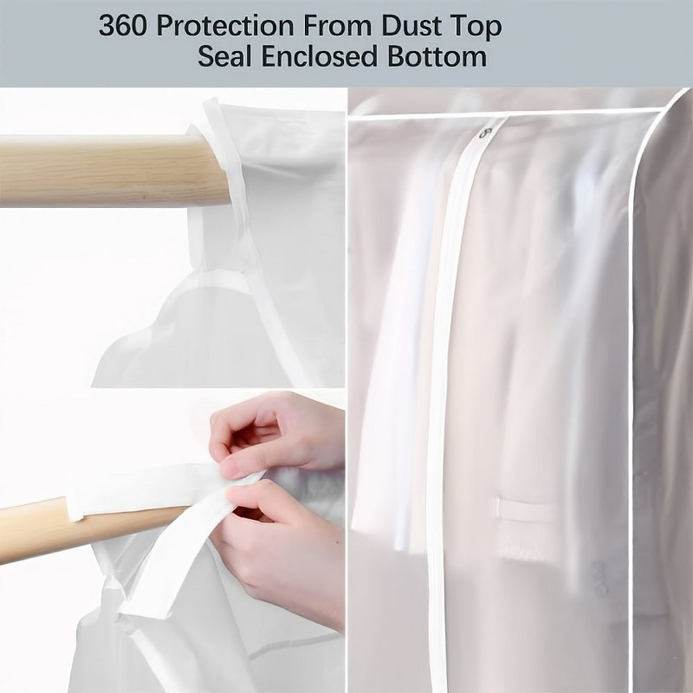 90cm Clothes Dust Cover Wardrobe Cloth Cover Clothes Storage Bag For Garments Suits Dresses Coats V324-STOBAGCLEAR-90CM