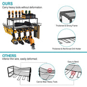 40cm Power Tool Organizer 4 Layers Garage Tool Storage Rack Workshop Tool Shelf Drill Pliers Hammer Rack V324-TOOSTO-40CM