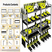Large Power Tool Organizer 4 Layers Garage Tool Storage Rack Workshop Tool Shelf Drill Pliers Hammer Rack V324-TOOSTO-80CM