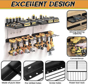 Power Tool Organizer Drill Holder Wall Mount Garage Storage Shelves Rack Wall Storage Organizer Set V324-TOOSTO-SET