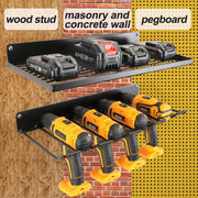 Power Tool Organizer Drill Holder Wall Mount Garage Storage Shelves Rack Wall Storage Organizer Set V324-TOOSTO-SET