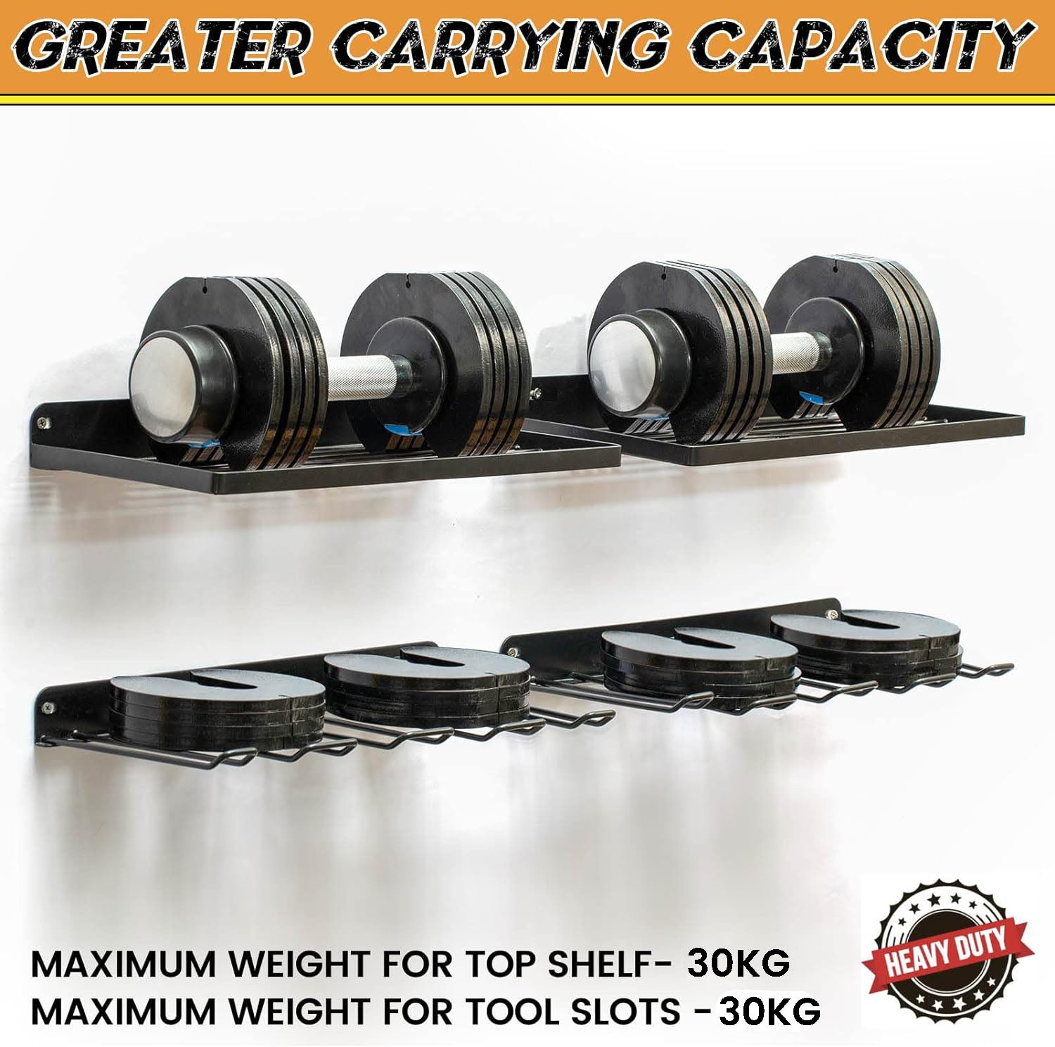 Power Tool Organizer Drill Holder Wall Mount Garage Storage Shelves Rack Wall Storage Organizer Set V324-TOOSTO-SET