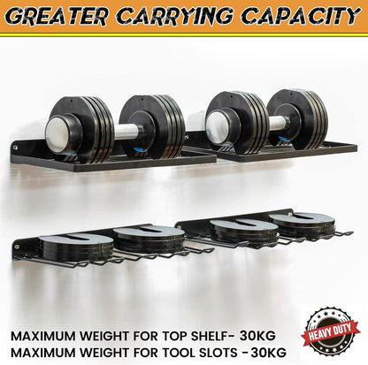 Power Tool Organizer Drill Holder Wall Mount Garage Storage Shelves Rack Wall Storage Organizer Set V324-TOOSTO-SET
