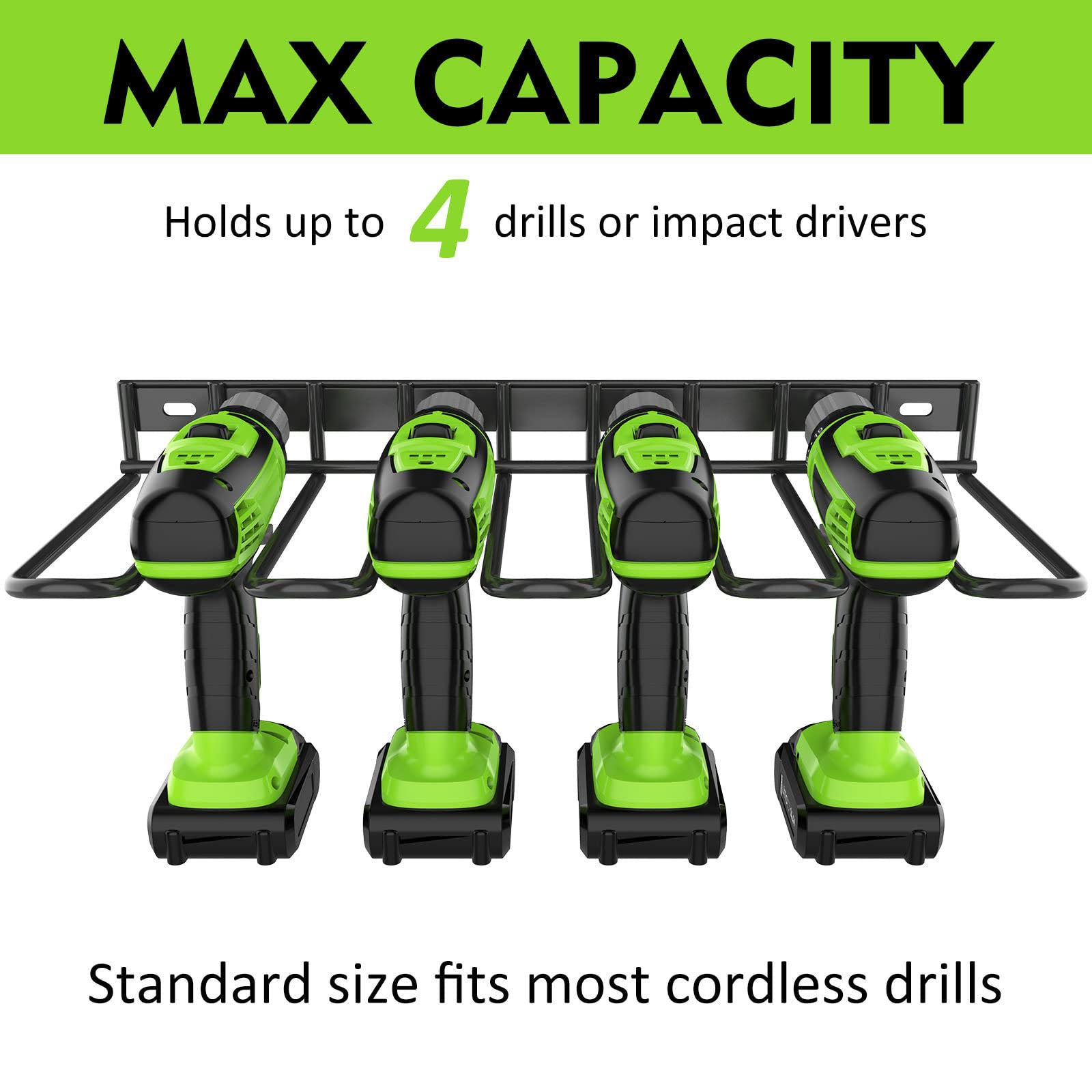 Power Tool Tools Organizer Drill Holder Wall Mount Drill Rack Garage Storage Drill Organizer V324-TOOSTO-SIN