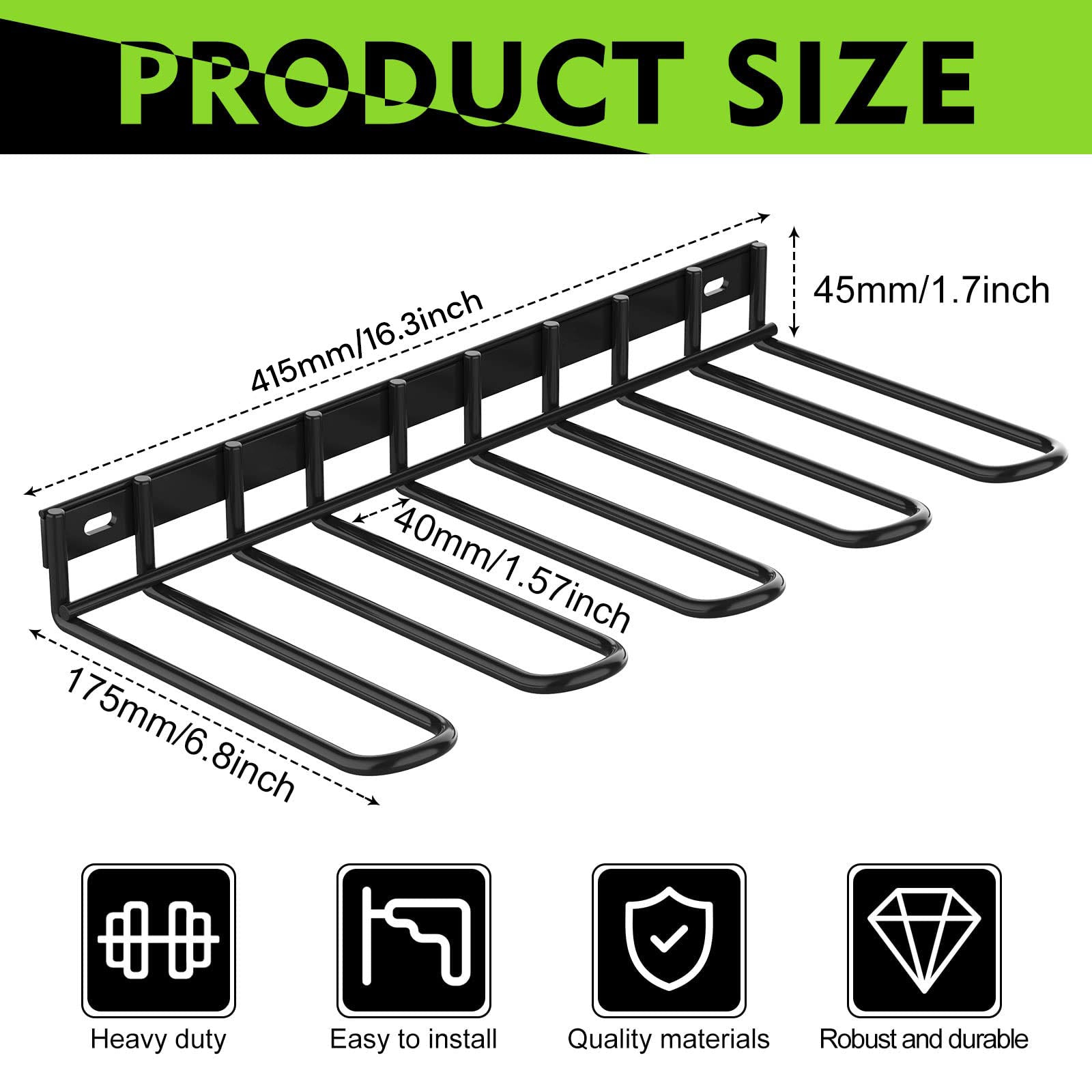 Power Tool Tools Organizer Drill Holder Wall Mount Drill Rack Garage Storage Drill Organizer V324-TOOSTO-SIN