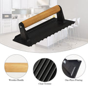 Heavy Duty Rectangular Cast Iron Grill Burger Press Pre-Seasoned Steak Griddle BBQ Grilling V324-TSD-BBPRESSQ