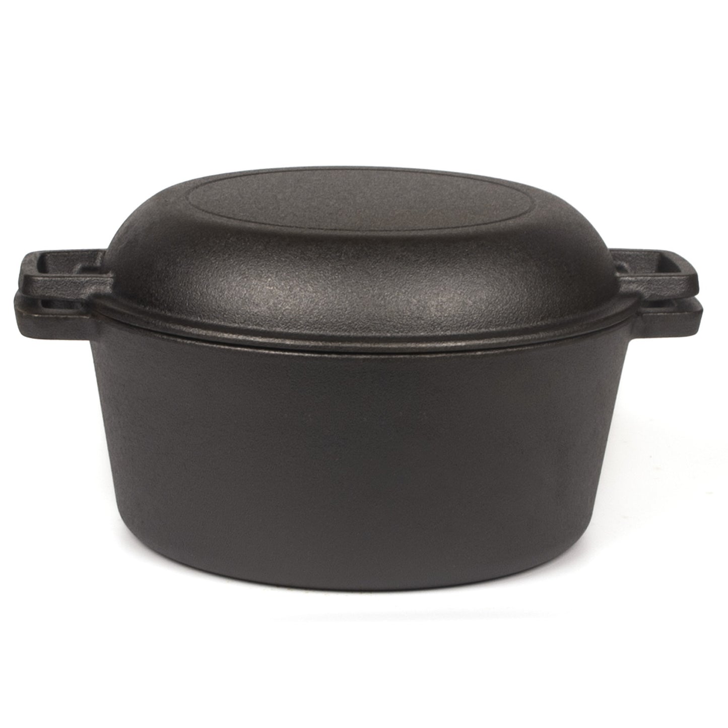 26cm 2-in-1 Cast Iron Dutch Oven & Skillet Set Pre-Seasoned Dual-Use Pot with Lid Fry Pan, Durable & V324-TSD-DUALPOT26CM