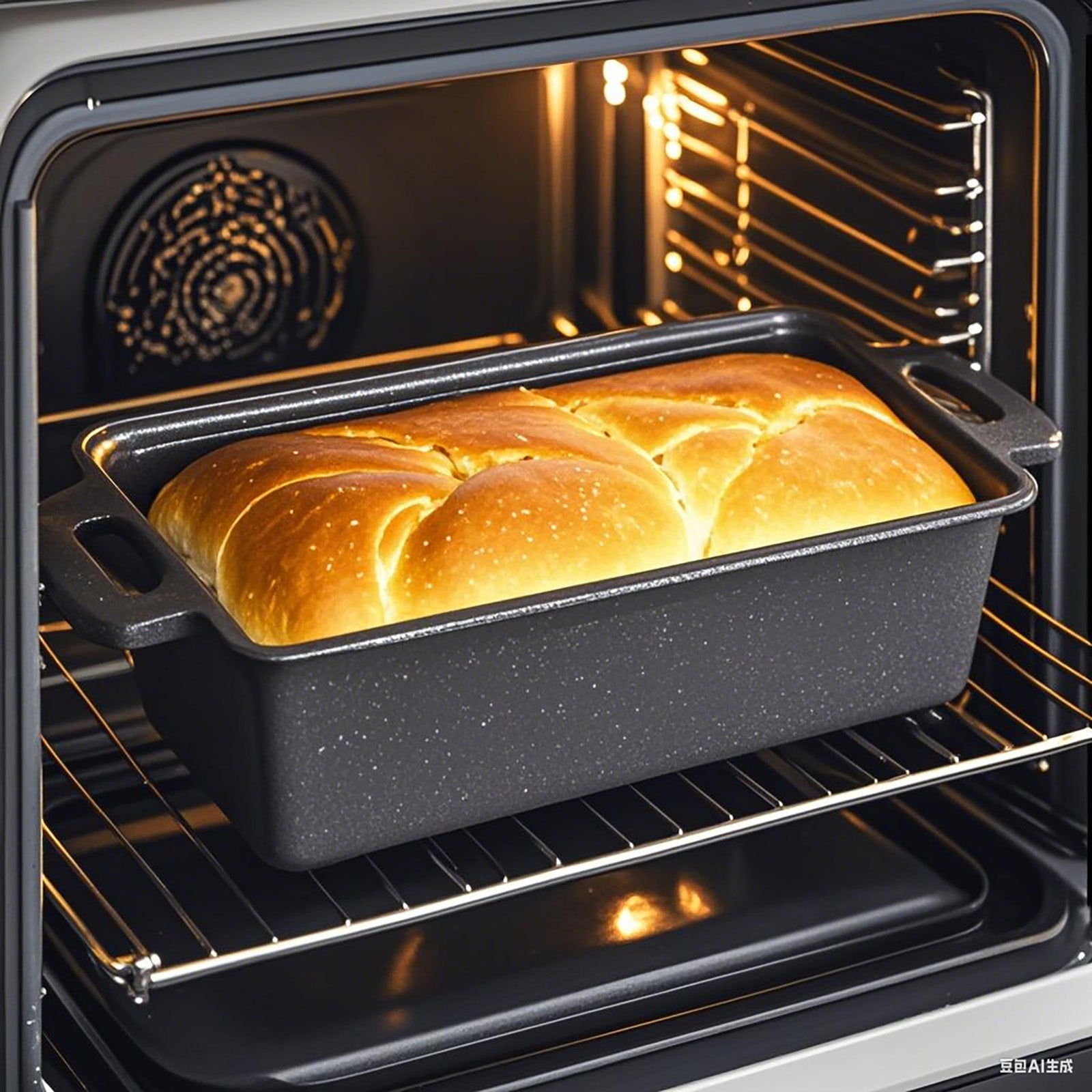 2-in-1 Cast Iron Bread Loaf Pan Tin with Lid Dual Use Baking Dish with Ergonomic Handles, Pre-Seasoned for V324-TSD-DULBREPOT