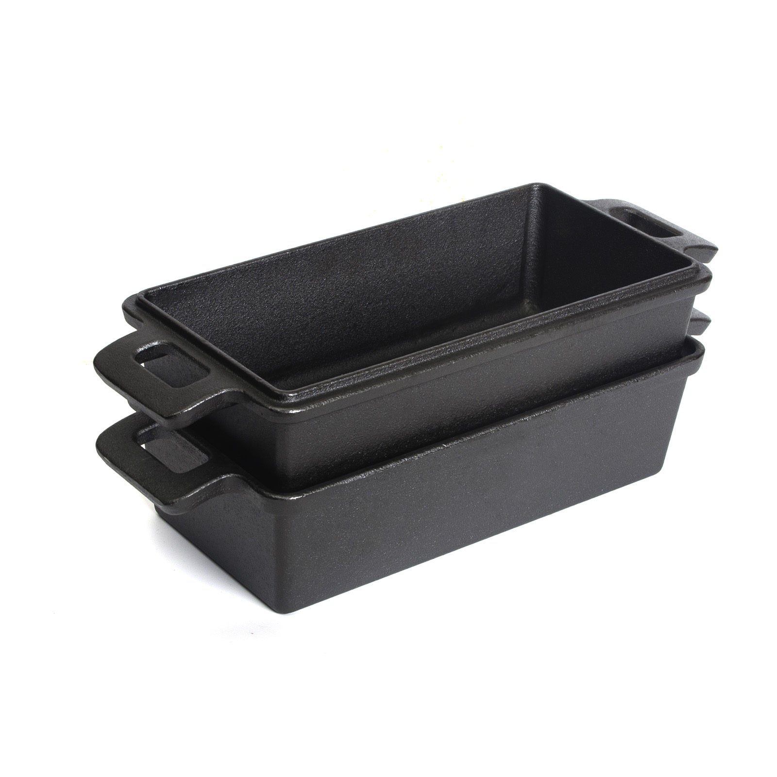 2-in-1 Cast Iron Bread Loaf Pan Tin with Lid Dual Use Baking Dish with Ergonomic Handles, Pre-Seasoned for V324-TSD-DULBREPOT