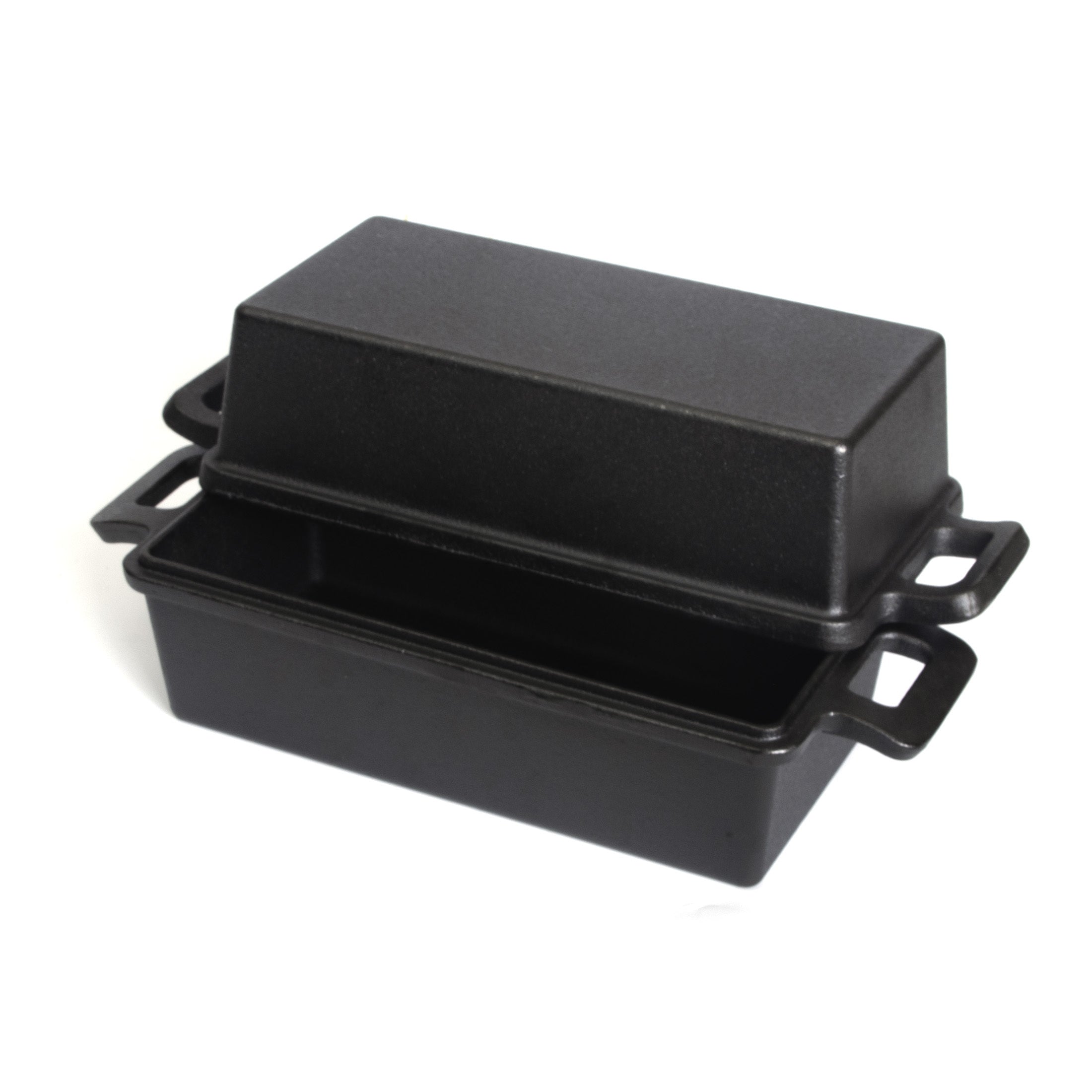 2-in-1 Cast Iron Bread Loaf Pan Tin with Lid Dual Use Baking Dish with Ergonomic Handles, Pre-Seasoned for V324-TSD-DULBREPOT