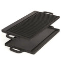 40 cm Reversible Cast Iron Grill & Griddle -Dual-Sided (Flat & Ribbed), Pre-Seasoned, Handles, for Stove-Top V324-TSD-FLATBBQ40CM