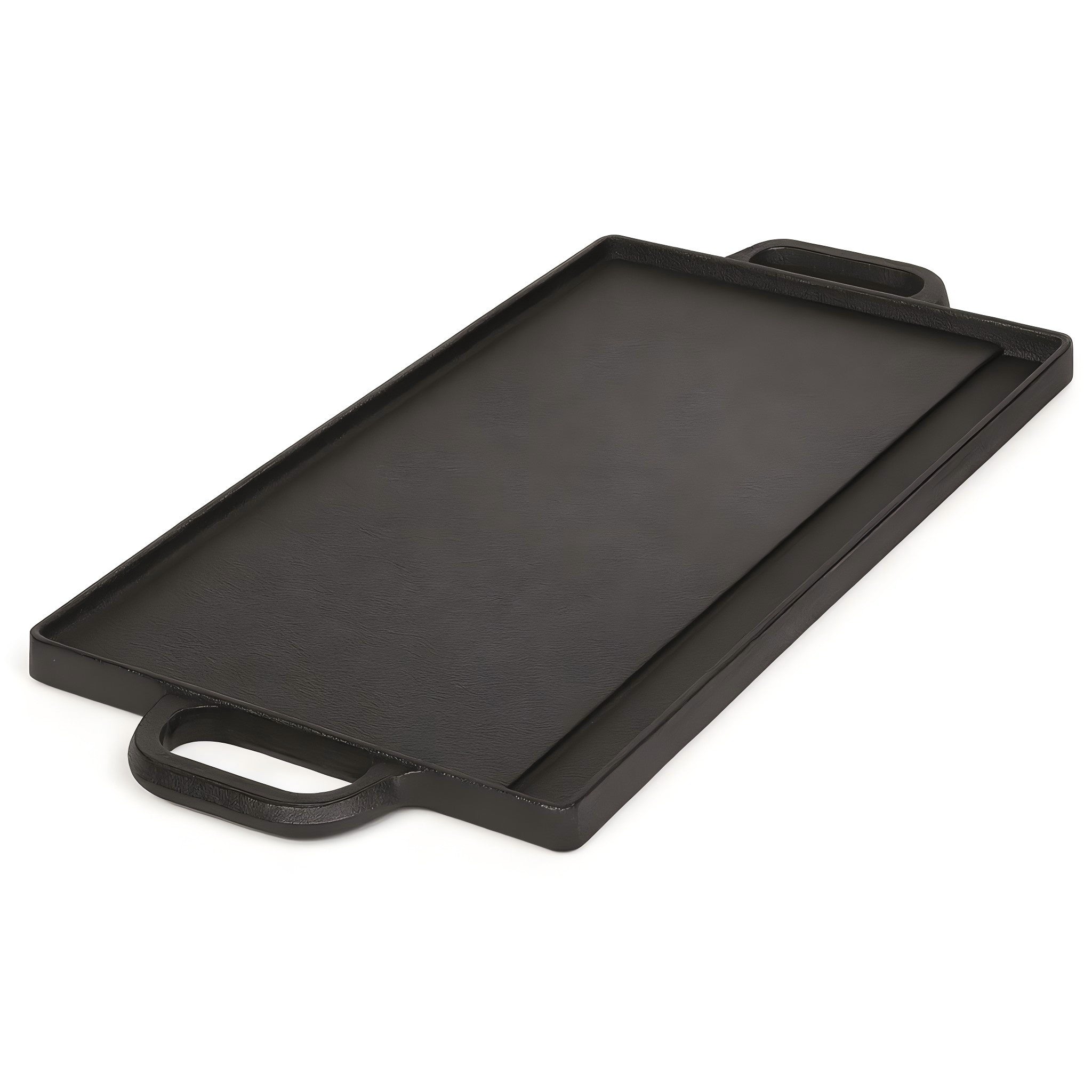 40 cm Reversible Cast Iron Grill & Griddle -Dual-Sided (Flat & Ribbed), Pre-Seasoned, Handles, for Stove-Top V324-TSD-FLATBBQ40CM