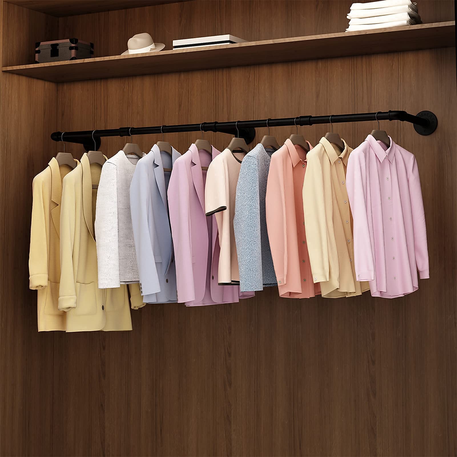 184cm Clothing Racks for Hanging Clothes Garment Rack Industrial Pipe clothes Rack Drying Rack V324-WCLOTHRACK-184CM