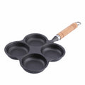4 Cup Cast Iron Egg Frying Pan Divided Egg Skillet Pan Fried Egg Pan Cooker Pancake Egg Fryer V324-WD-EGGFRYPAN4P