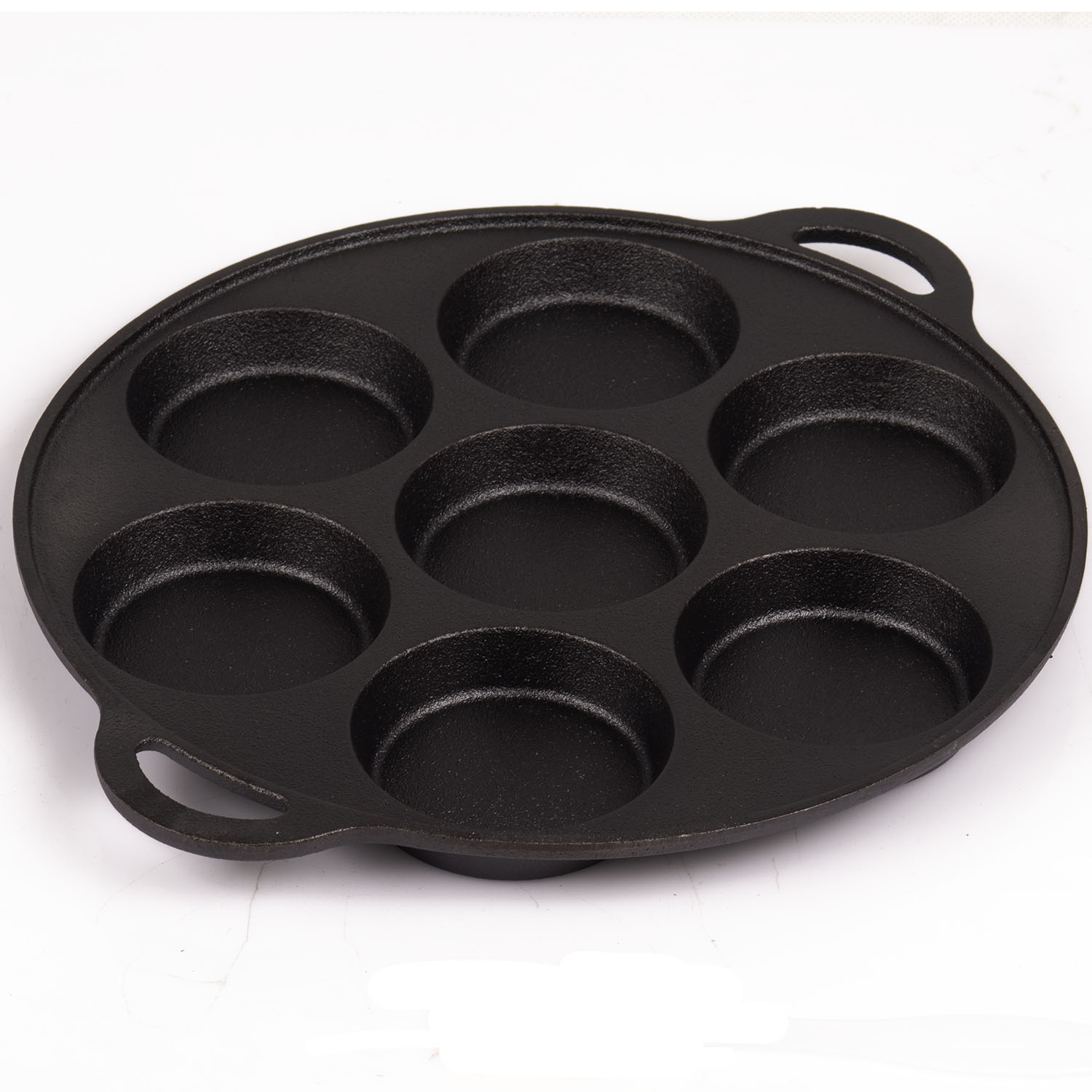 7 Cup Cast Iron Egg Frying Pan Divided Egg Skillet Pan Fried Egg Pan Cooker Pancake Egg Fryer V324-WD-EGGFRYPAN7P