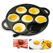 7 Cup Cast Iron Egg Frying Pan Divided Egg Skillet Pan Fried Egg Pan Cooker Pancake Egg Fryer V324-WD-EGGFRYPAN7P