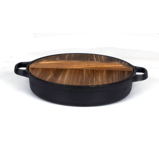 30cm Cast Iron Dutch Oven With Handles Lid Cast Iron Skillet Braising Pan For Casserole Dish Crock Pot Stewpan V324-WD-HIFRYPAN30CM