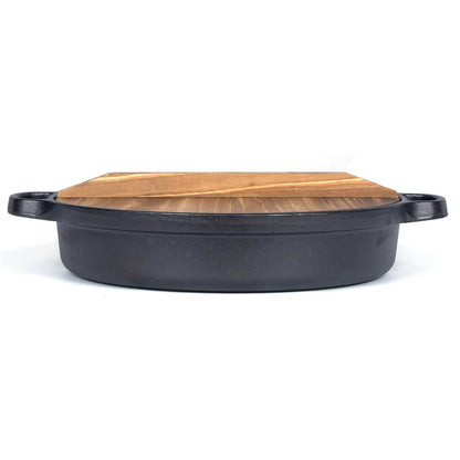 30cm Cast Iron Dutch Oven With Handles Lid Cast Iron Skillet Braising Pan For Casserole Dish Crock Pot Stewpan V324-WD-HIFRYPAN30CM