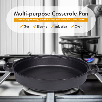 30cm Cast Iron Dutch Oven With Handles Lid Cast Iron Skillet Braising Pan For Casserole Dish Crock Pot Stewpan V324-WD-HIFRYPAN30CM