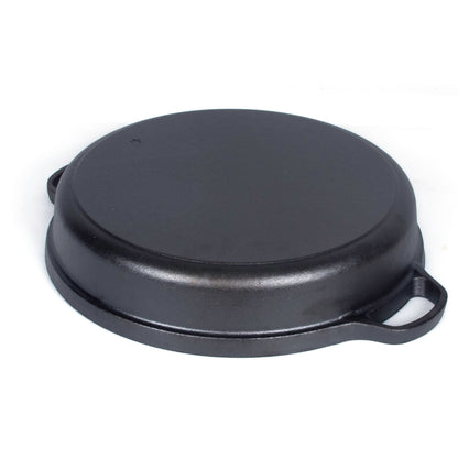 30cm Cast Iron Dutch Oven With Handles Lid Cast Iron Skillet Braising Pan For Casserole Dish Crock Pot Stewpan V324-WD-HIFRYPAN30CM
