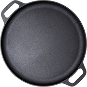 13.5" 35cm Pre-Seasoned Cast Iron Pizza Baking Pan Cooking Griddle Stove Oven Grill Campfire V324-WD-LOFRYPAN35CM