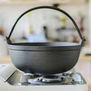 29cm Cast Iron Sukiyaki Iron Pot Japanese Shabu Shabu Pot Pan Stockpot Wooden Lid Home Camping Picnic V324-WD-SXSOUPPOT29CM