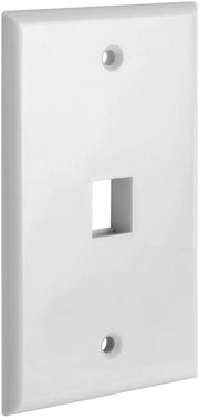 1 Port QuickPort outlet Wall Plate face plate, Single Gang White V324-WP-1P