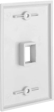 1 Port QuickPort outlet Wall Plate face plate, Single Gang White V324-WP-1P