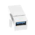 Keystone Jack-USB 3.0 A Female to A Female Coupler Adapter wall plate V324-WP-USB30
