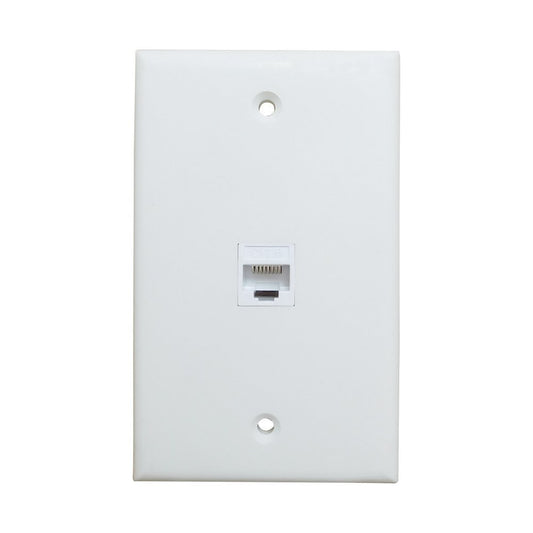 Ethernet Wall Plate 1 Port Cat6 Ethernet Cable Wall Plate Adapter V324-WP2XC6-1RJ45WP