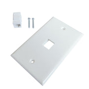 Ethernet Wall Plate 1 Port Cat6 Ethernet Cable Wall Plate Adapter V324-WP2XC6-1RJ45WP