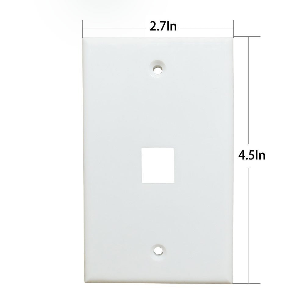 Ethernet Wall Plate 1 Port Cat6 Ethernet Cable Wall Plate Adapter V324-WP2XC6-1RJ45WP