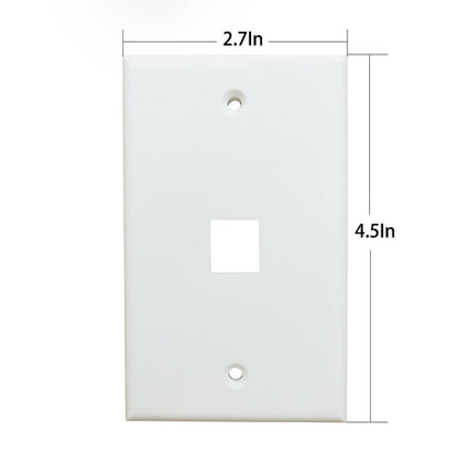 Ethernet Wall Plate 1 Port Cat6 Ethernet Cable Wall Plate Adapter V324-WP2XC6-1RJ45WP