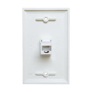 Ethernet Wall Plate 1 Port Cat6 Ethernet Cable Wall Plate Adapter V324-WP2XC6-1RJ45WP