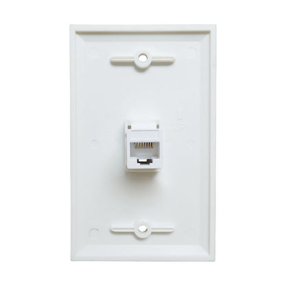 Ethernet Wall Plate 1 Port Cat6 Ethernet Cable Wall Plate Adapter V324-WP2XC6-1RJ45WP