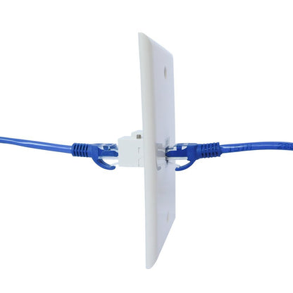 Ethernet Wall Plate 1 Port Cat6 Ethernet Cable Wall Plate Adapter V324-WP2XC6-1RJ45WP