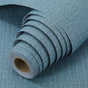 61cm x 10m Green Wallpaper Decor Faux Grasscloth Paper Wall Paper Self Adhesive Removable Blue V324-WPBLUE-10M