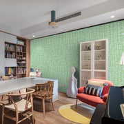 61cm x 10m Green Wallpaper Decor Faux Grasscloth Paper Wall Paper Self Adhesive Removable V324-WPGREEN-10M