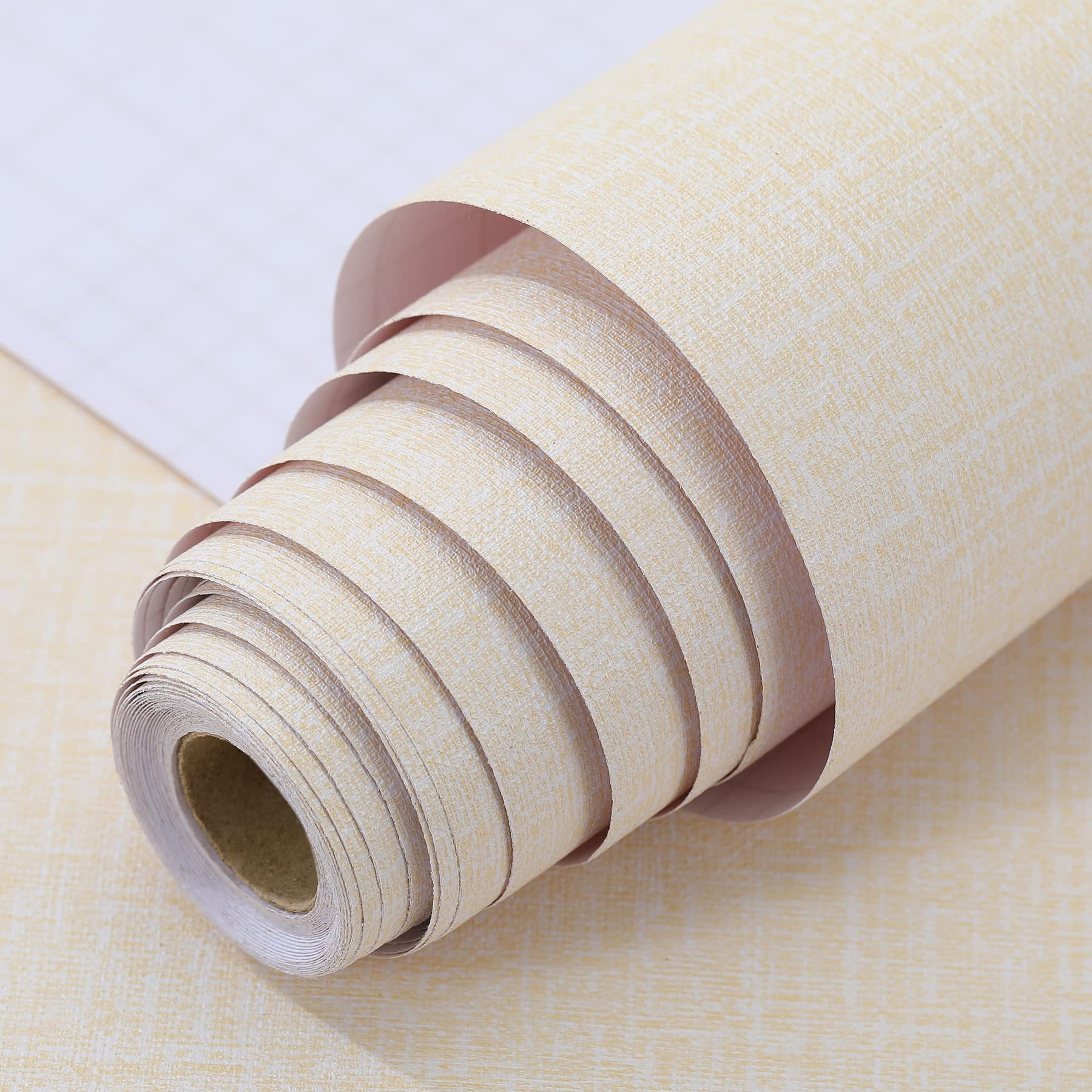 61cm x 10m beige Wallpaper Decor Faux Grasscloth Paper Wall Paper Self Adhesive Removable V324-WPKHAKI-10M