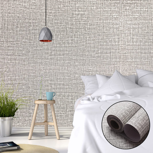 61cm x 10m Wallpaper Decor Faux Grasscloth Contact Paper Wall Paper Self Adhesive Removable V324-WPLIGHTG-10M
