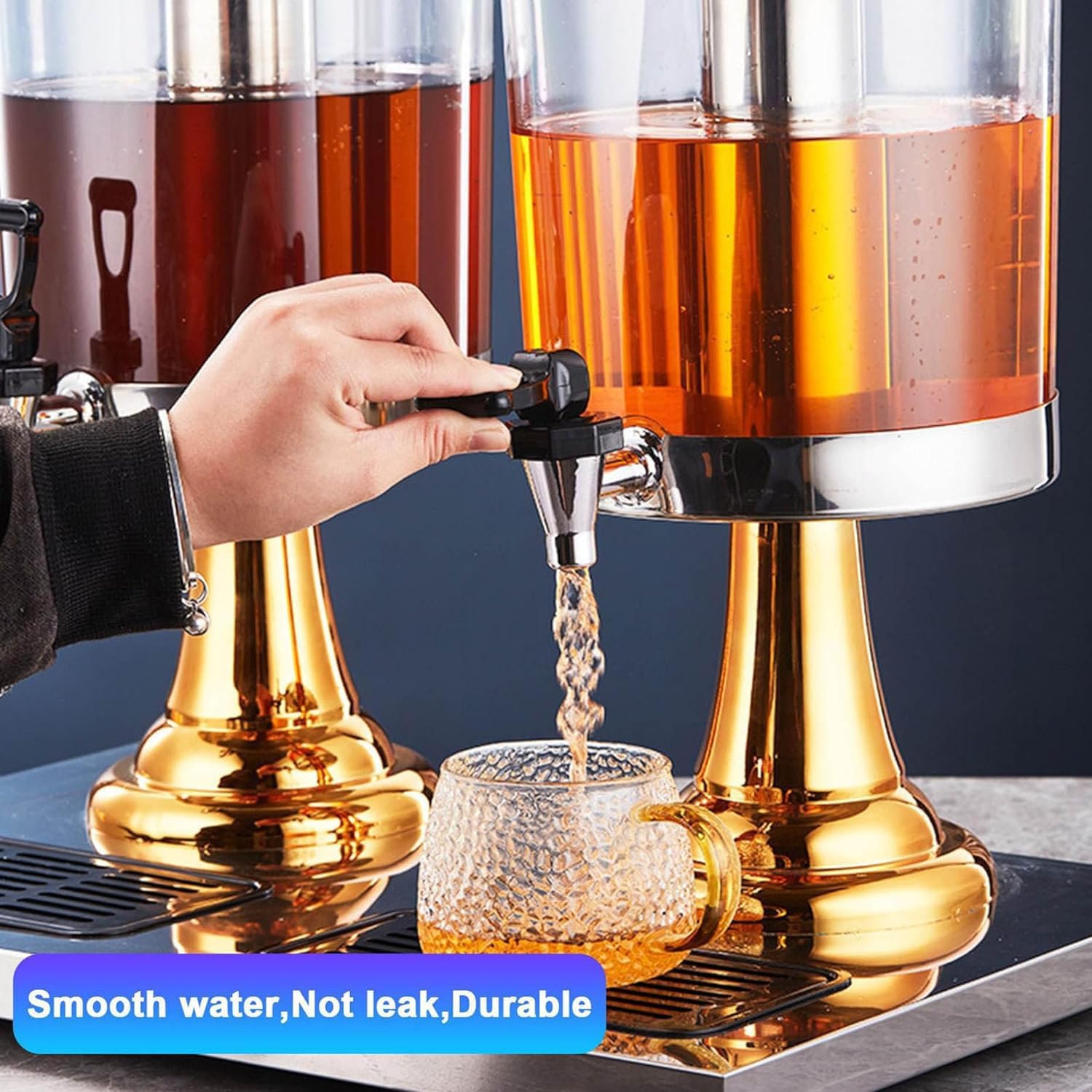 16L Commercial Restaurant Buffet Beverage Juice Beverage Dispenser Drink Container Gold V324-YJB2TANK-16LGD