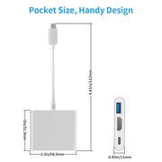 USB C to HDMI Adapter Type C AV Converter 4K HDMI USB 3.0 Port USB-C Female V324-YMS-067