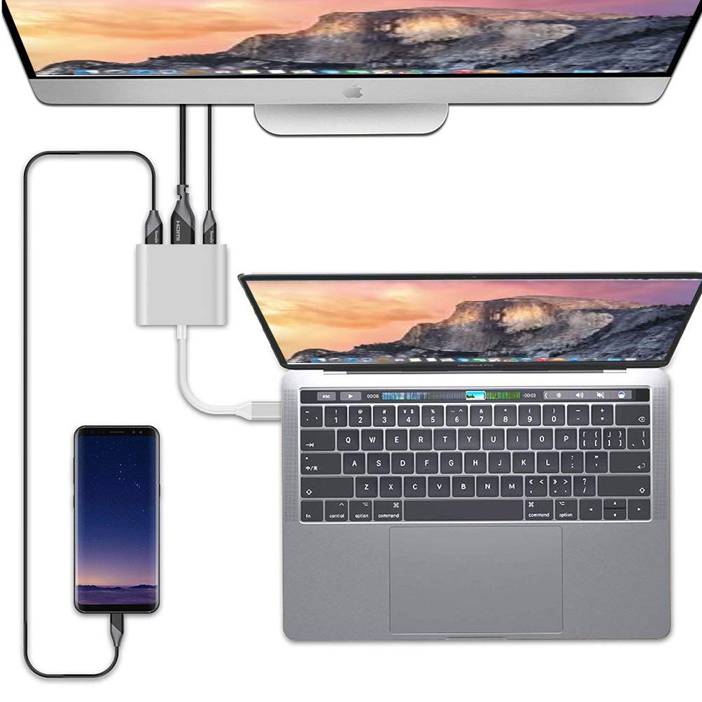 USB C to HDMI Adapter Type C AV Converter 4K HDMI USB 3.0 Port USB-C Female V324-YMS-067