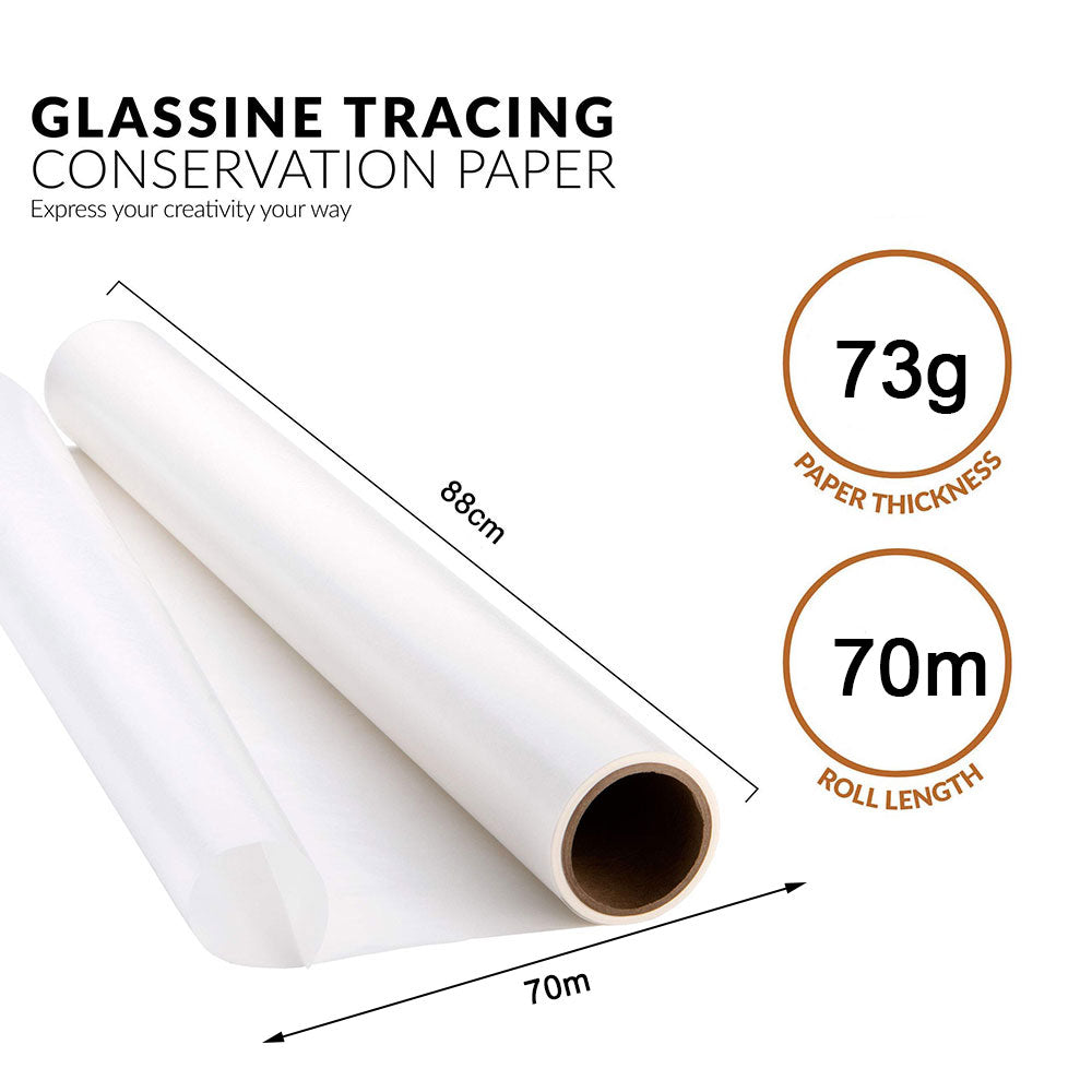 70m 88cm Wide Glassine Tracing Paper Light Diffusion Translucent Photography V324-ZTD-PHOPA73