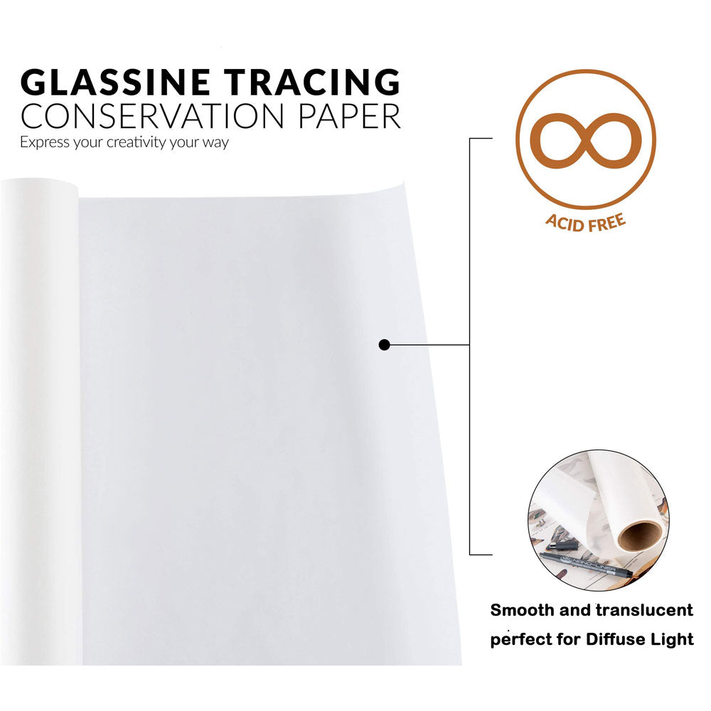 70m 88cm Wide Glassine Tracing Paper Light Diffusion Translucent Photography V324-ZTD-PHOPA73