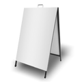 Black Powder Coated Steel A-Board Sign 60X90cm V337-A6090