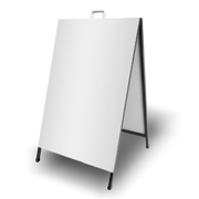 Black Powder Coated Steel A-Board Sign 60X90cm V337-A6090