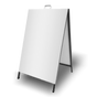 Black Powder Coated Steel A-Board Sign 60X90cm V337-A6090